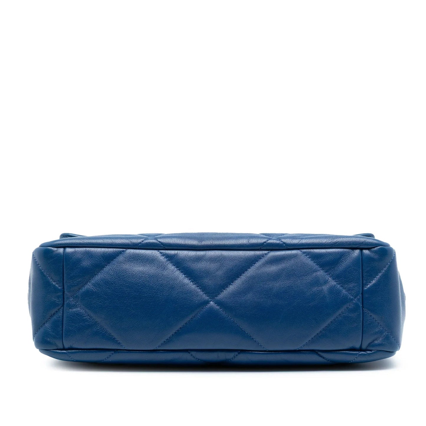 Blue Chanel Large Lambskin 19 Flap Satchel