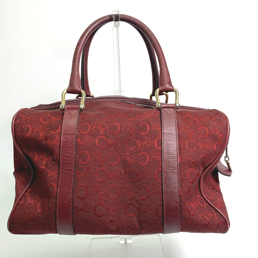CELINE Boston Duffel bag Canvas / leather Red C Macadam Carriage   Women
