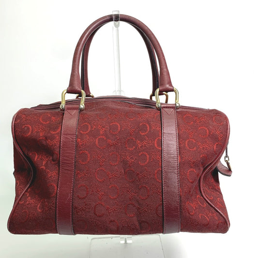 CELINE Boston Duffel bag Canvas / leather Red C Macadam Carriage   Women