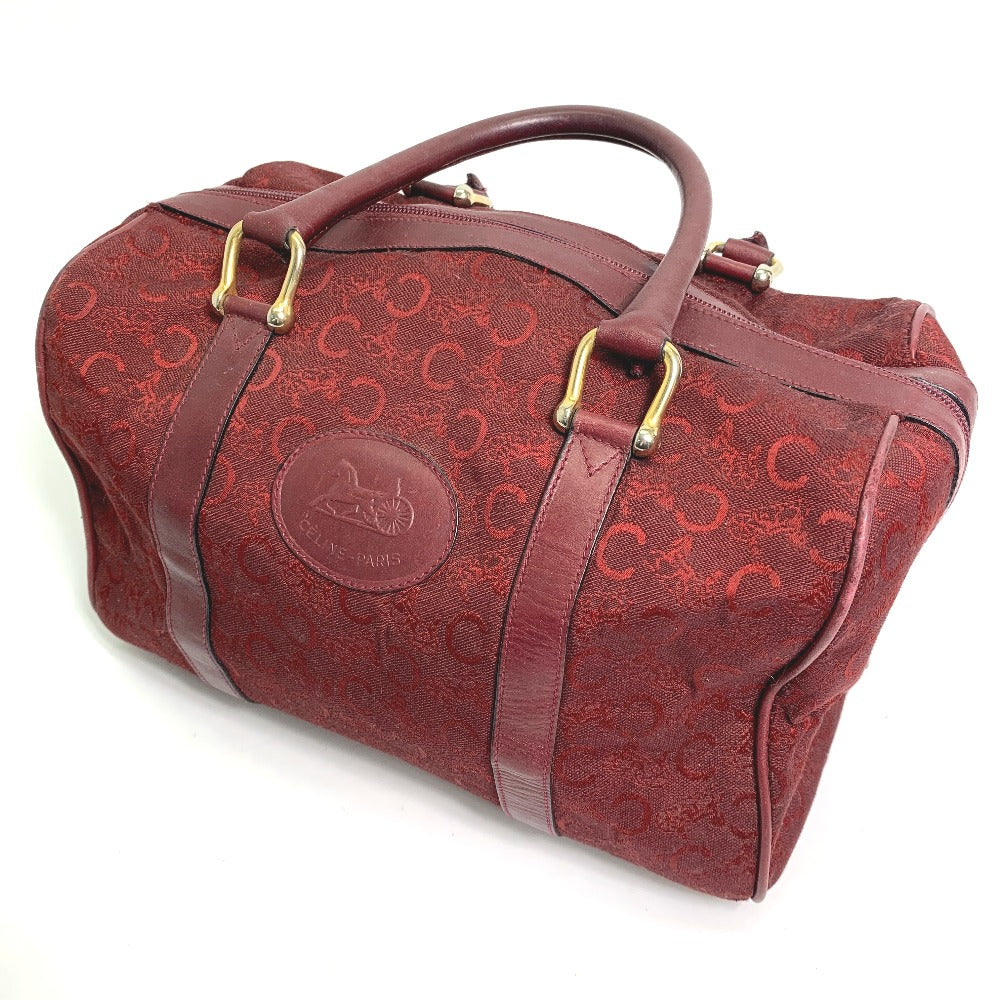 CELINE Boston Duffel bag Canvas / leather Red C Macadam Carriage   Women