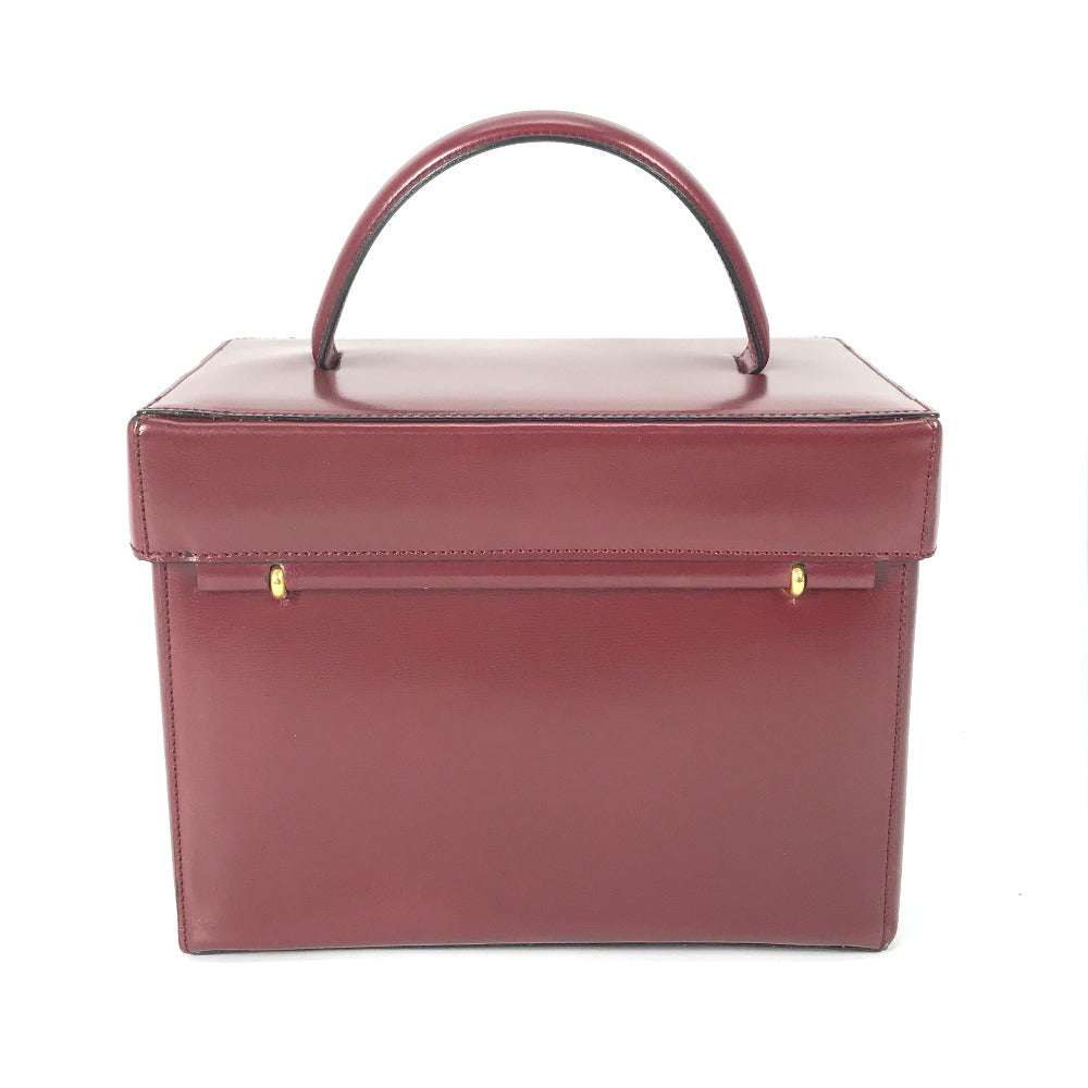 CELINE Handbag leather Bordeauxtype   Vanity Carriage Metal Women