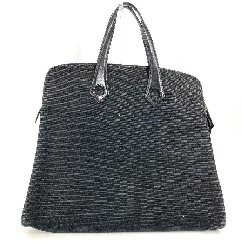 HERMES Tote Bag Toile H, Leather black Sacquibou PM mens  d