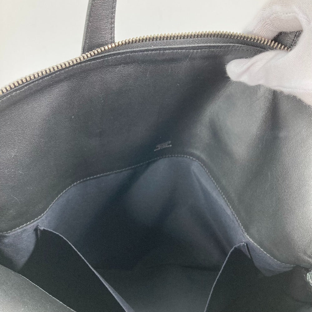 HERMES Tote Bag Toile H, Leather black Sacquibou PM mens  d