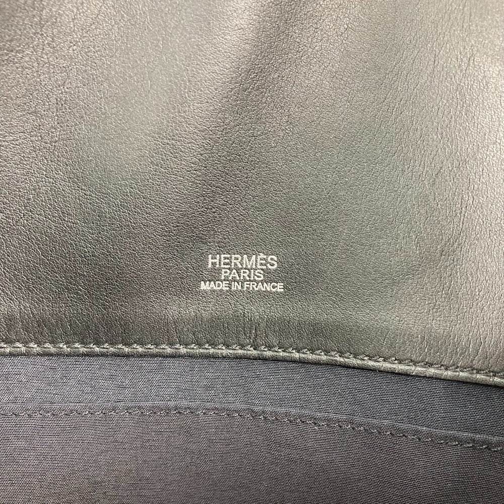 HERMES Tote Bag Toile H, Leather black Sacquibou PM mens  d