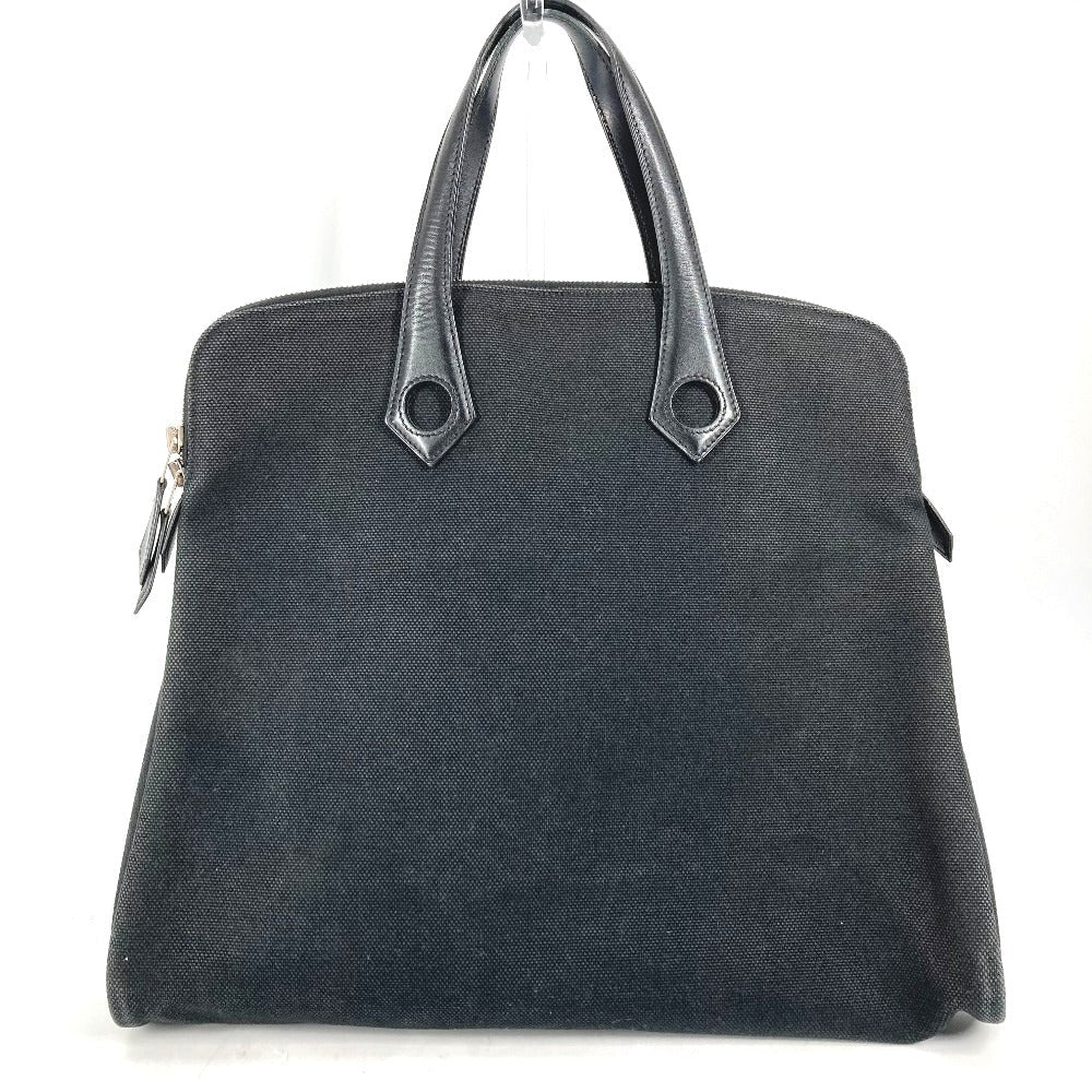 HERMES Tote Bag Toile H, Leather black Sacquibou PM mens  d