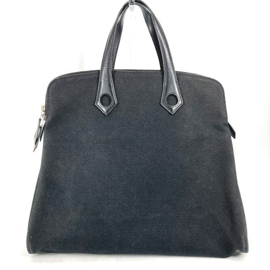 HERMES Tote Bag Toile H, Leather black Sacquibou PM mens  d