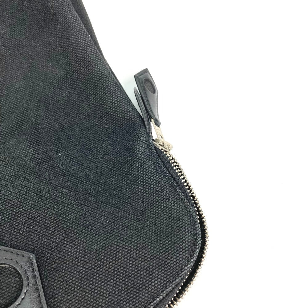 HERMES Tote Bag Toile H, Leather black Sacquibou PM mens  d