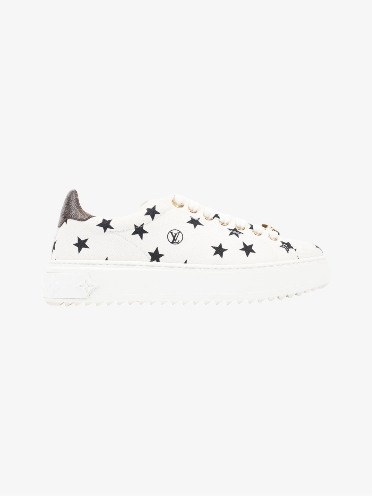 Louis Vuitton Time Out Star Sneakers White  / Black / Monogram Canvas EU 38 UK 5