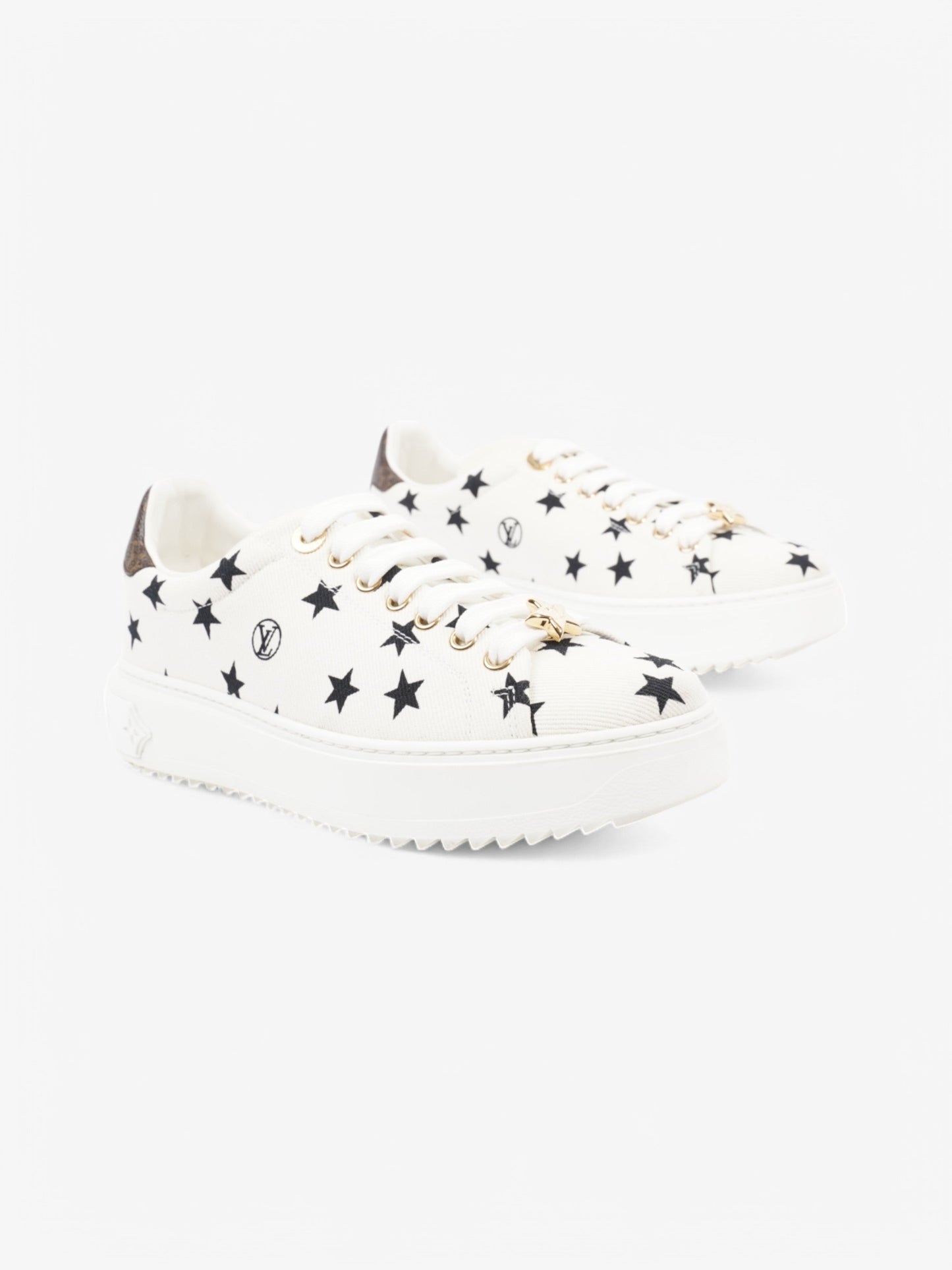 Louis Vuitton Time Out Star Sneakers White  / Black / Monogram Canvas EU 38 UK 5