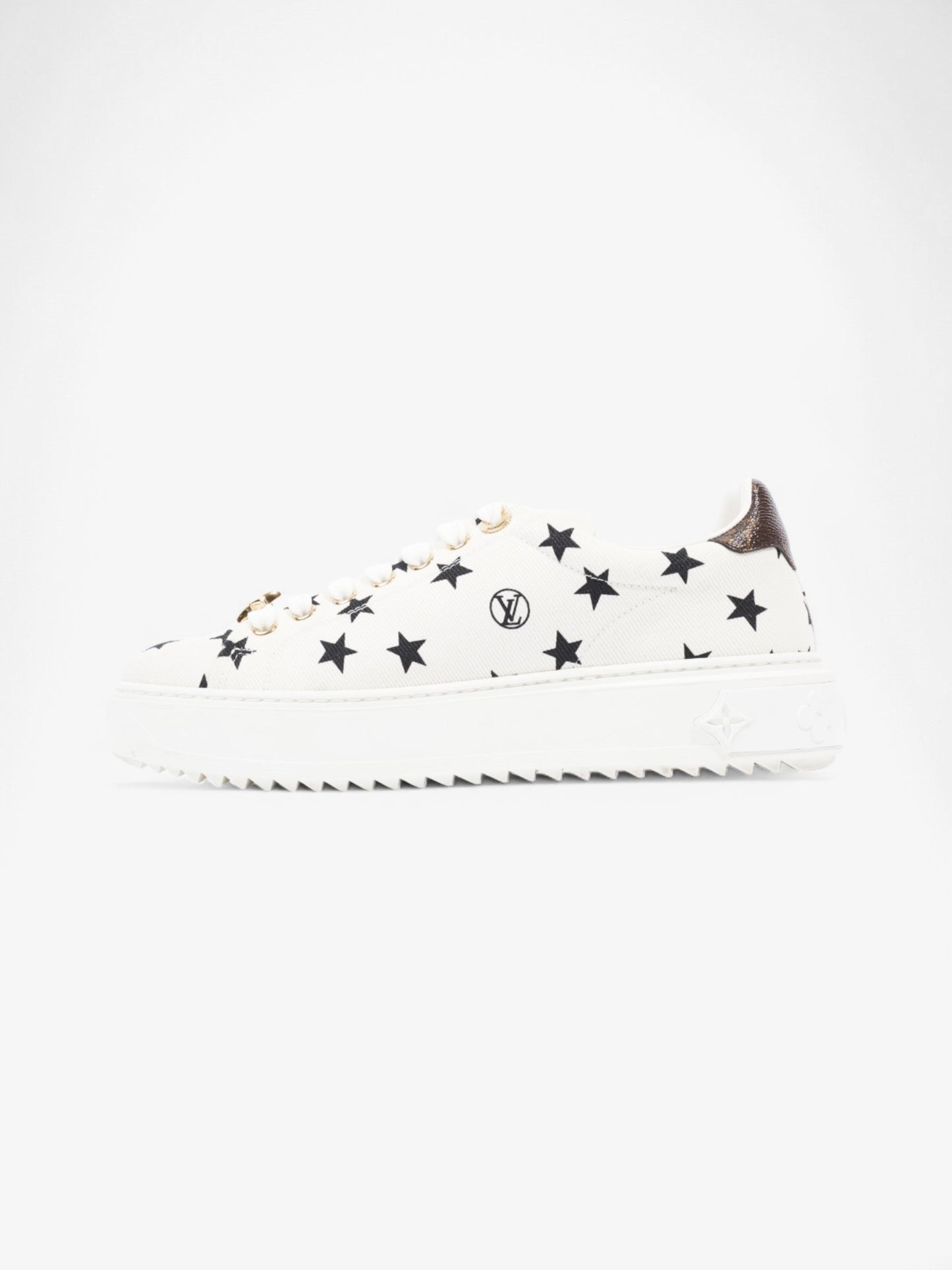 Louis Vuitton Time Out Star Sneakers White  / Black / Monogram Canvas EU 38 UK 5