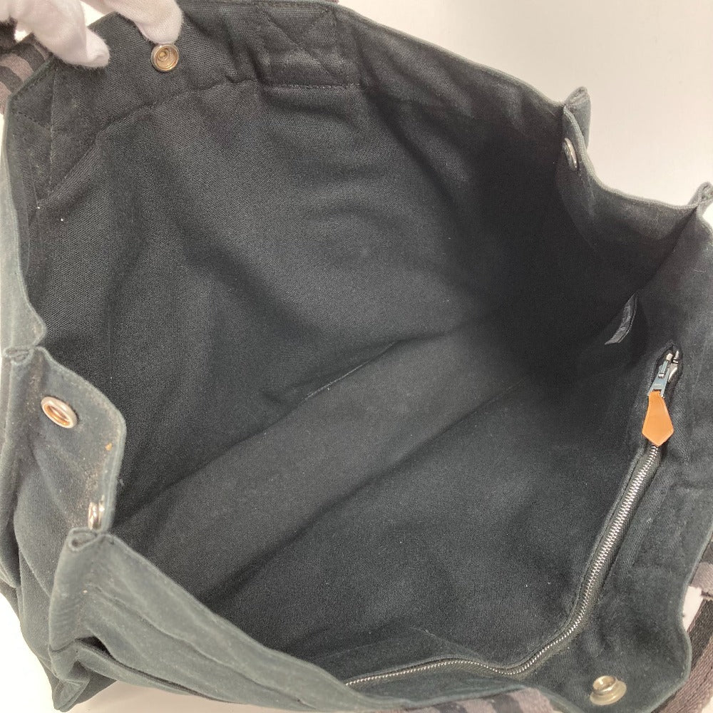 HERMES Tote Bag canvas black Fool Toe MM Women  d