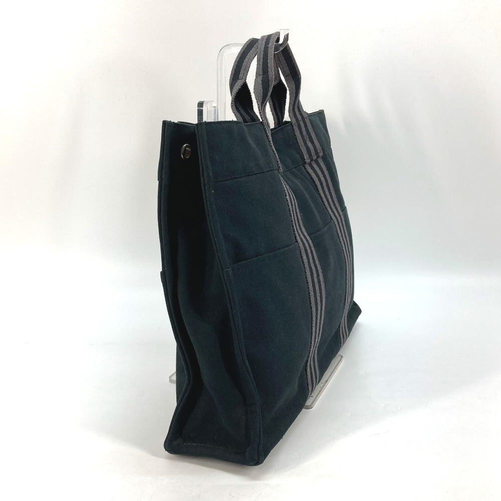 HERMES Tote Bag canvas black Fool Toe MM Women  d