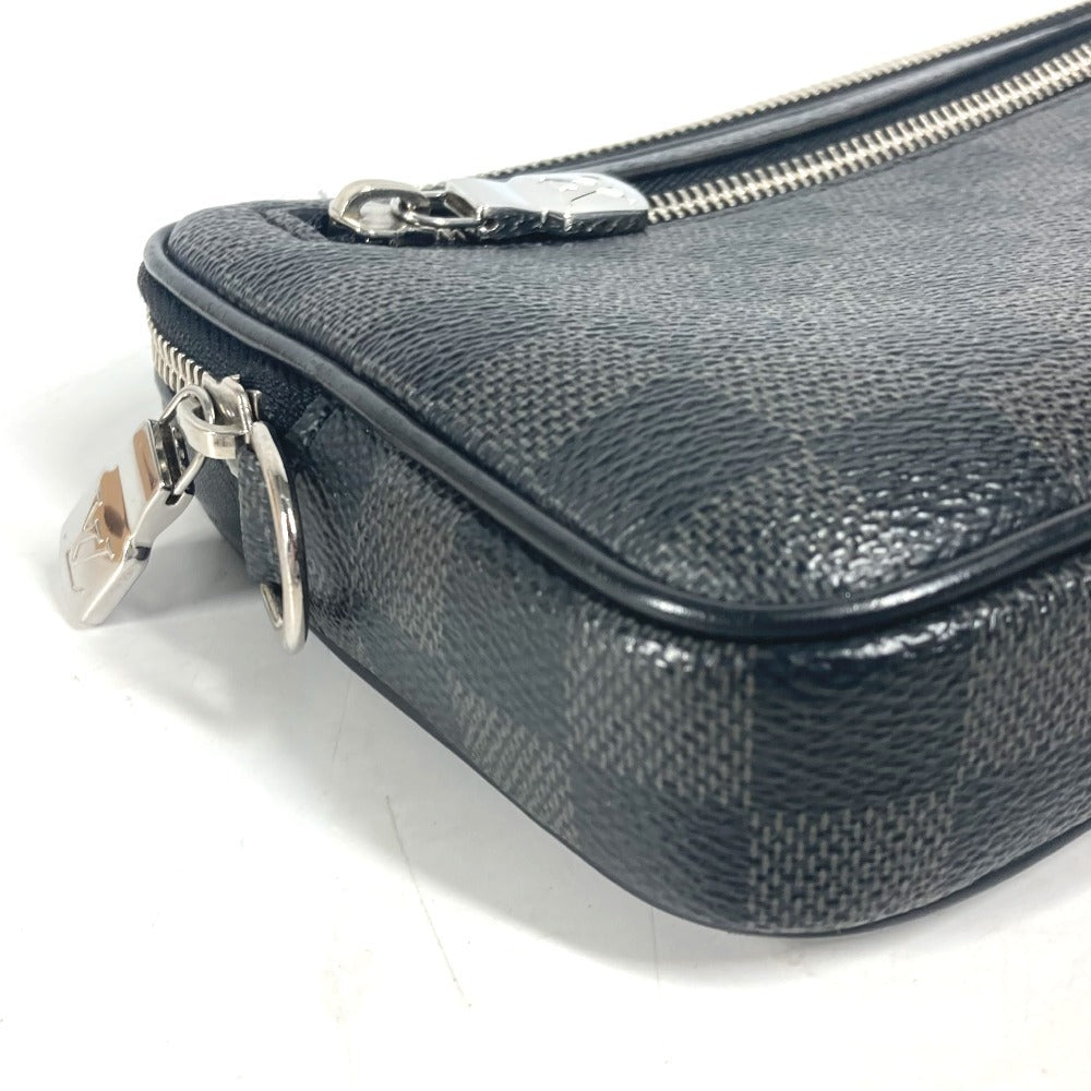 LOUIS VUITTON business bag N60182 Damier Grafitto Canvas black Damier Grafitte Alpha clutch unisex(Unisex)  d