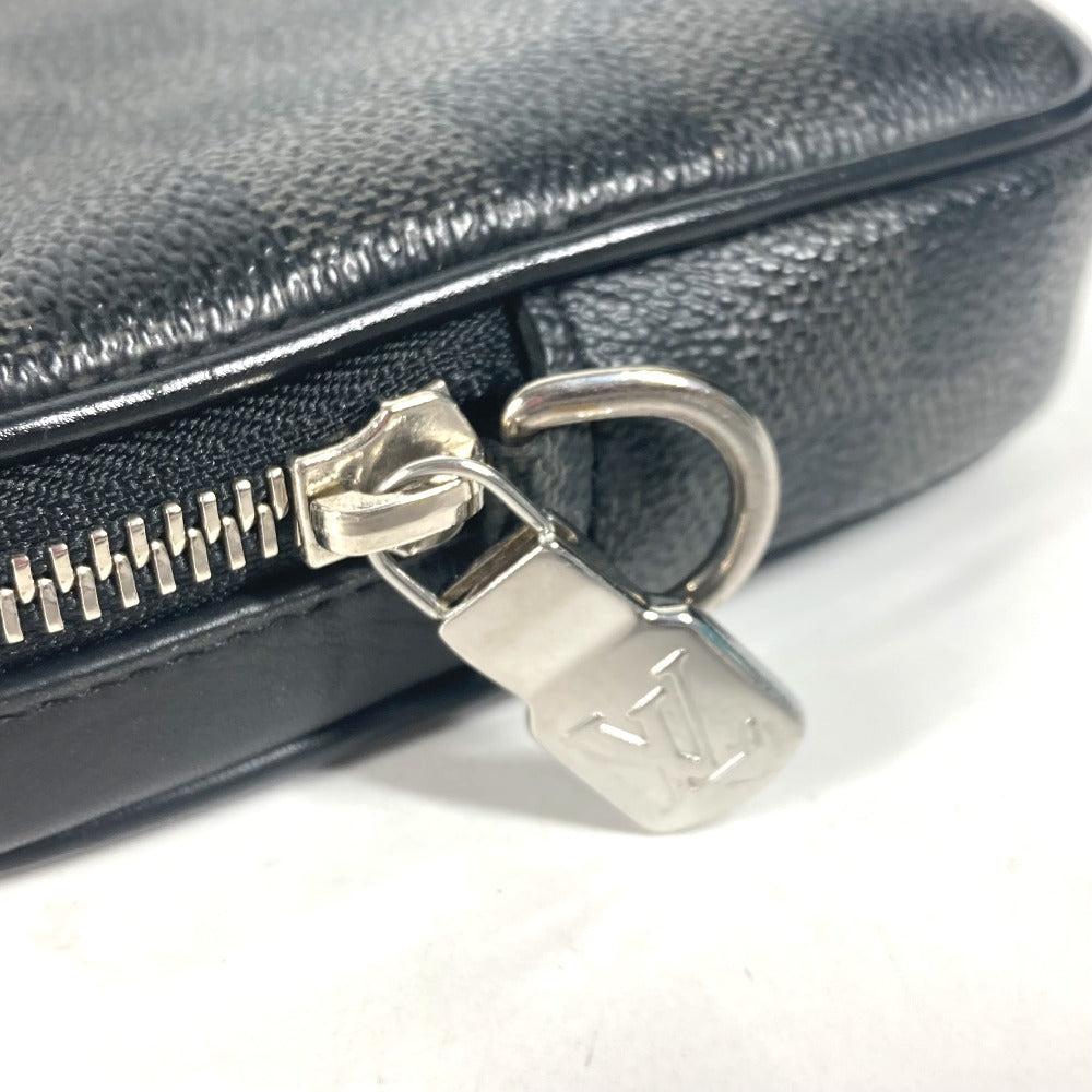 LOUIS VUITTON business bag N60182 Damier Grafitto Canvas black Damier Grafitte Alpha clutch unisex(Unisex)  d