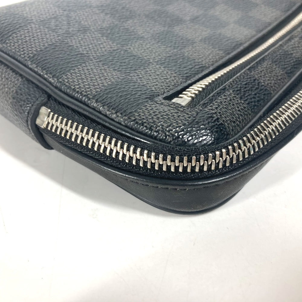 LOUIS VUITTON business bag N60182 Damier Grafitto Canvas black Damier Grafitte Alpha clutch unisex(Unisex)  d