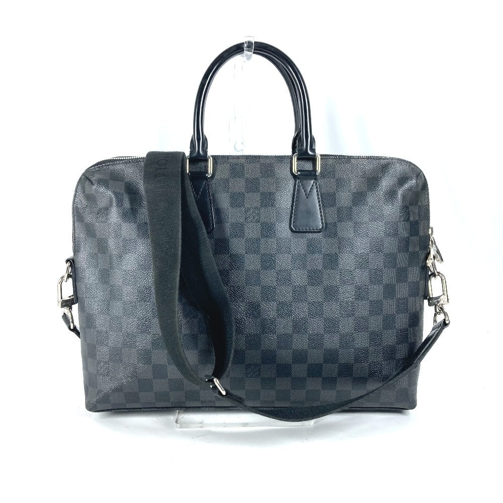 LOUIS VUITTON Business bag N48224 Damier Grafitto Canvas black Damier Grafitte Porte Document Jules PDJ mens  d