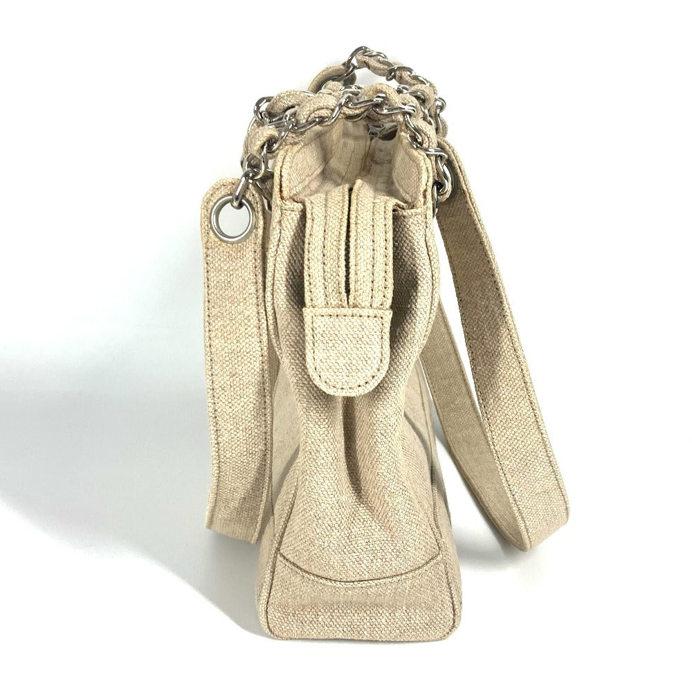 CHANEL Shoulder Bag canvas beige   CC COCO Mark