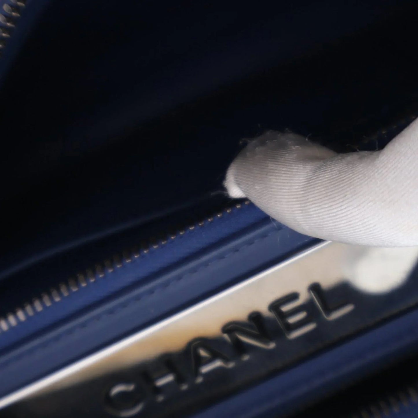 Blue Chanel Medium Calfskin Trendy CC Bowling Bag Satchel