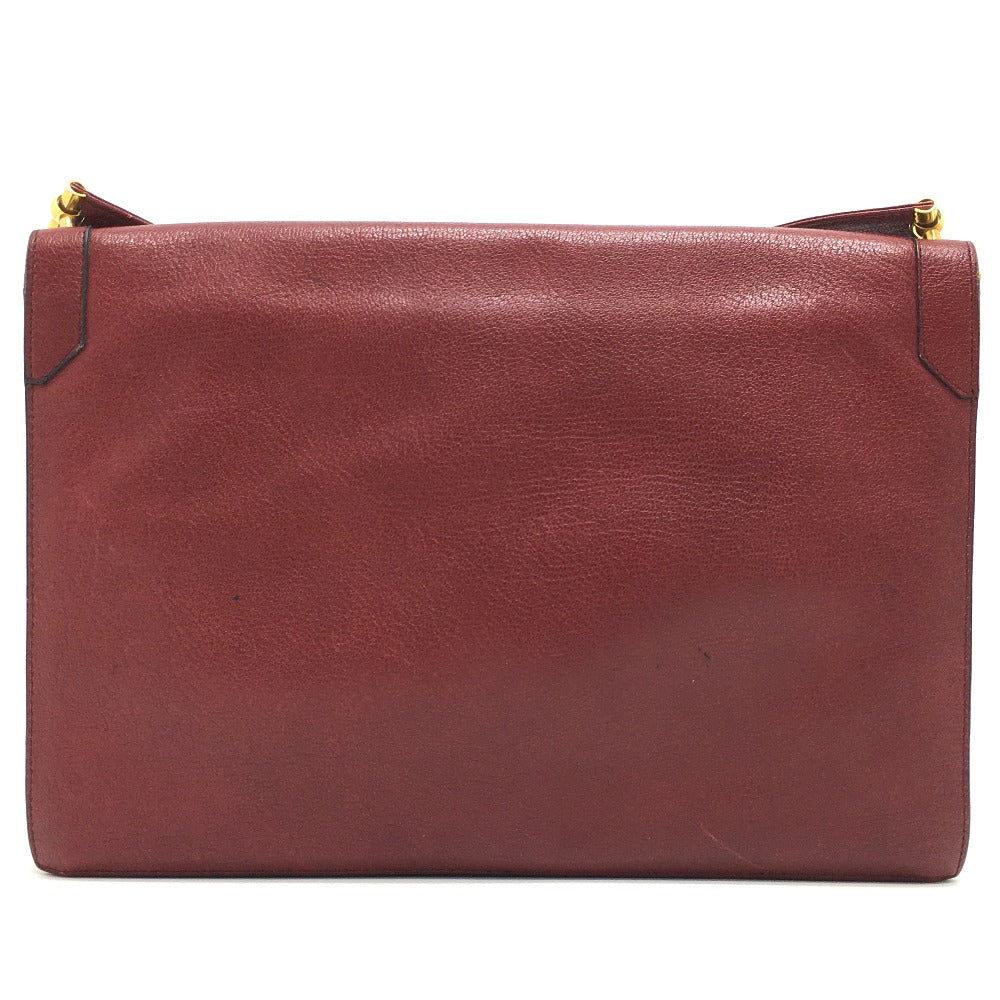 Christian Dior Shoulder Bag leather Red CDMetal Old   Women