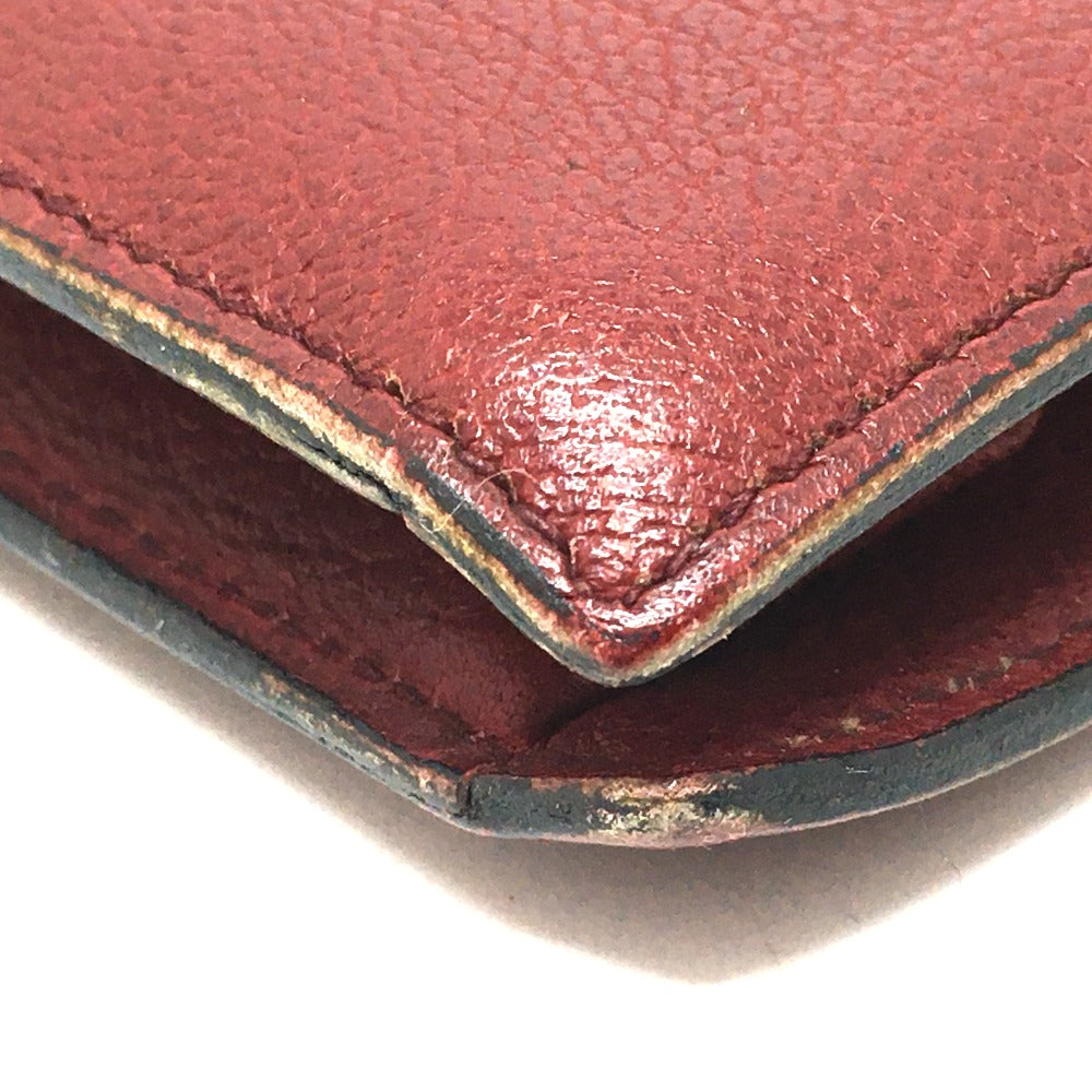 Christian Dior Shoulder Bag leather Red CDMetal Old   Women