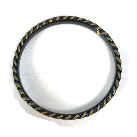 CHANEL Bangle metal black COCO Mark CC Accessories Bracelets