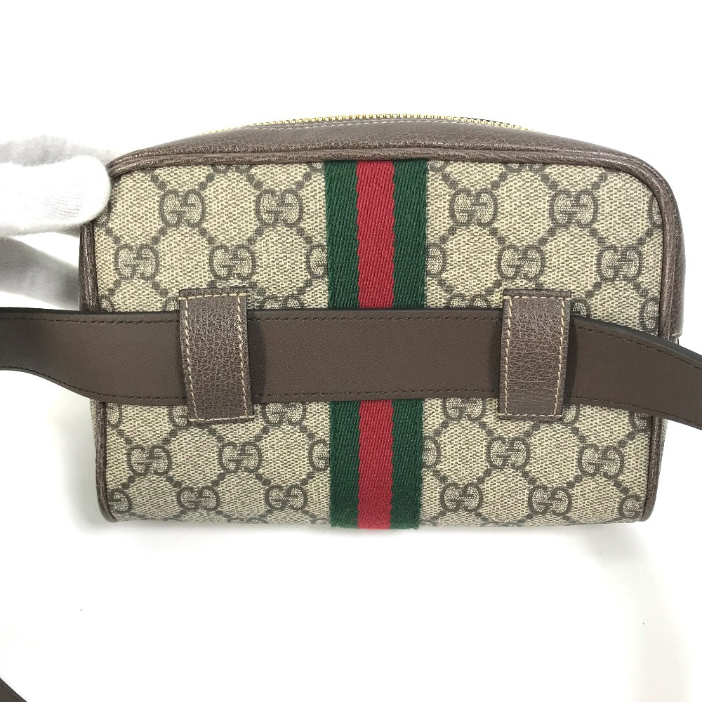 GUCCI Waist bag 517076 GG Supreme Canvas beige Sherry line OPHIDIA OPHIDIA Women Secondhand