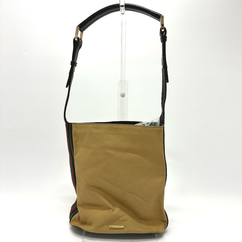GUCCI Shoulder Bag 001・4286 Leather / canvas beige   Sherry line
