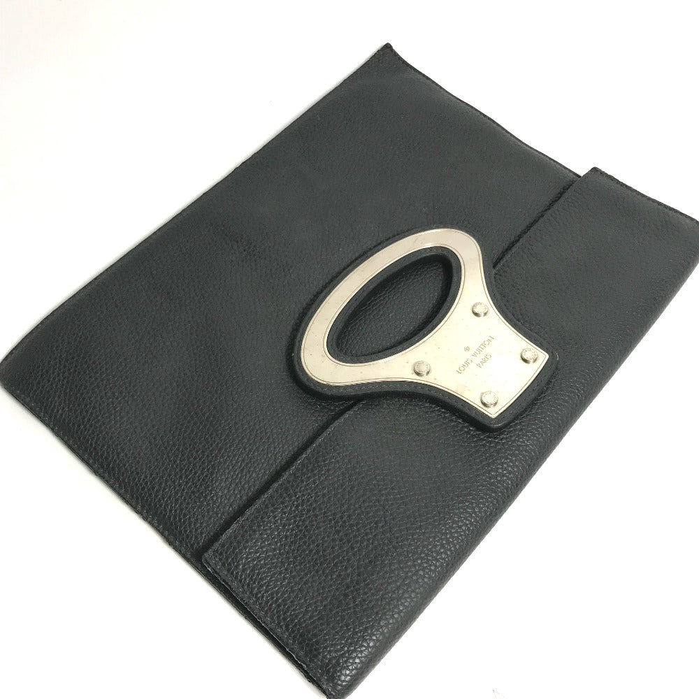 LOUIS VUITTON Clutch bag M48811 Taurillon Clemence Leather black Bag portfolio mens  d