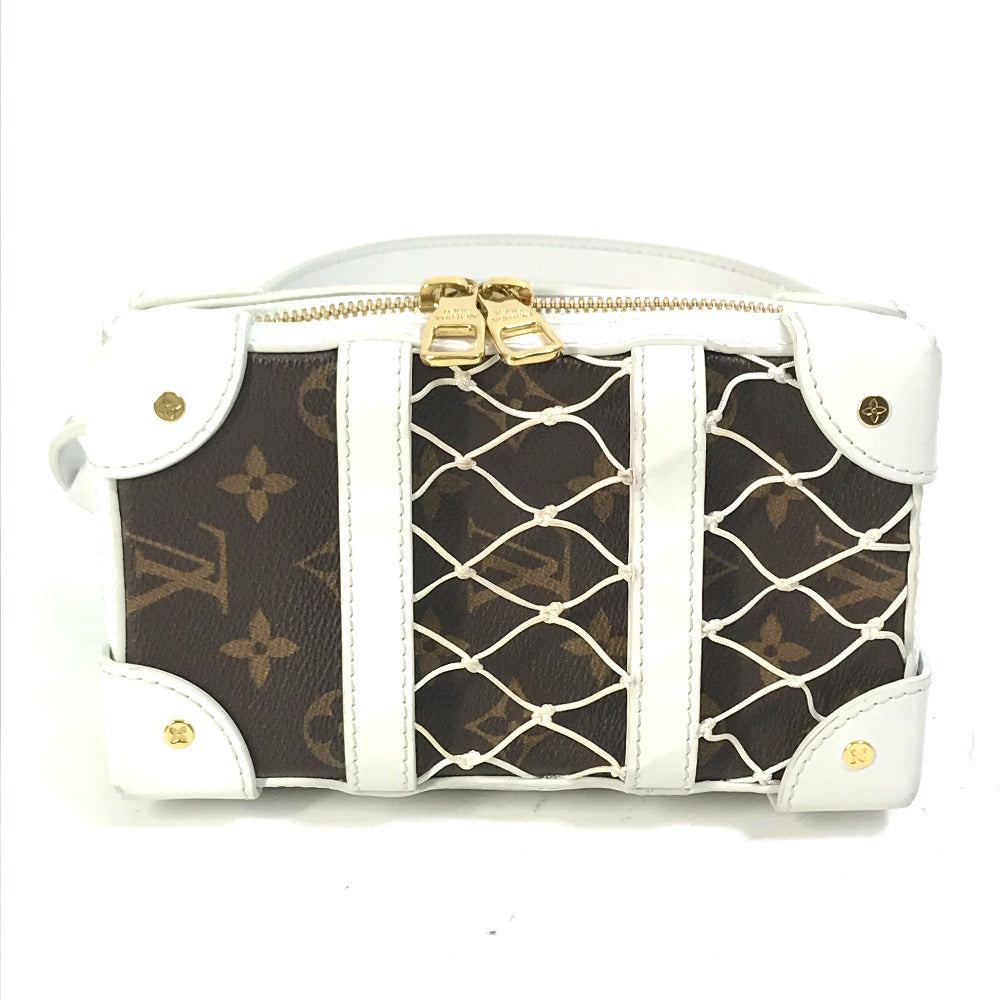 LOUIS VUITTON Shoulder Bag M80102 Leather, Monogram Canvas white LVxNBA Soft Trunk Phone Box mens