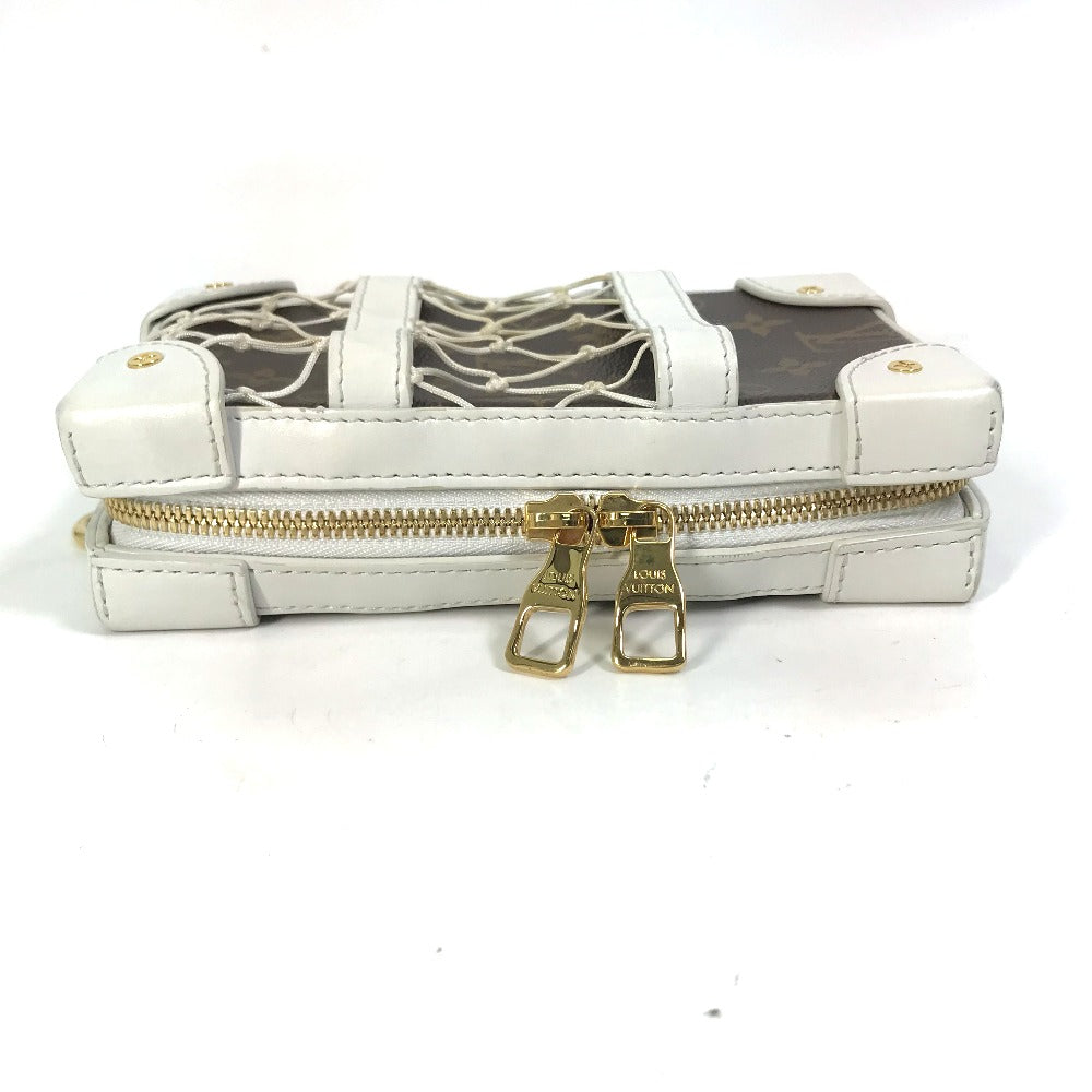 LOUIS VUITTON Shoulder Bag M80102 Leather, Monogram Canvas white LVxNBA Soft Trunk Phone Box mens