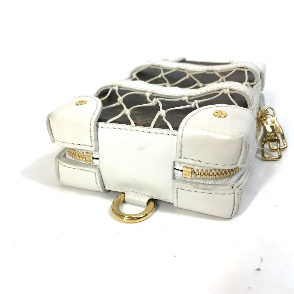 LOUIS VUITTON Shoulder Bag M80102 Leather, Monogram Canvas white LVxNBA Soft Trunk Phone Box mens