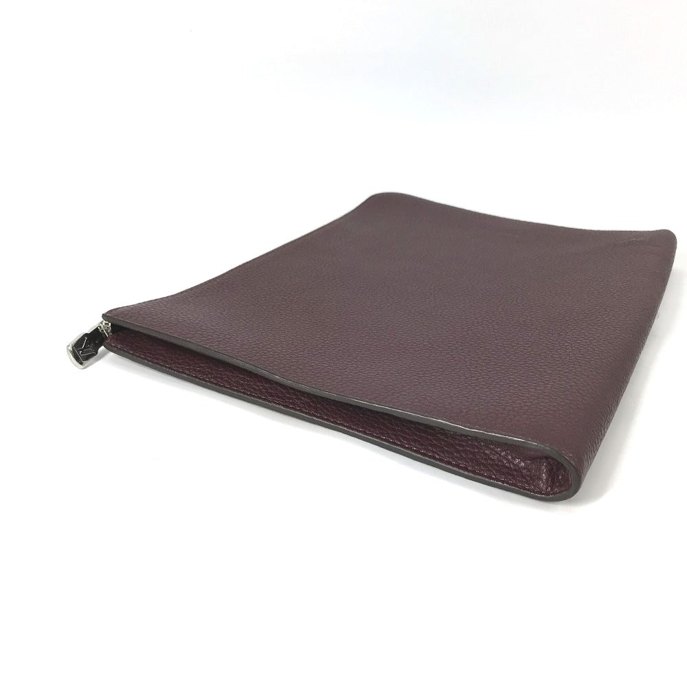 LOUIS VUITTON Clutch bag M53217 Taurillon Clemence Leather Brown Pochette Jules GM mens  d