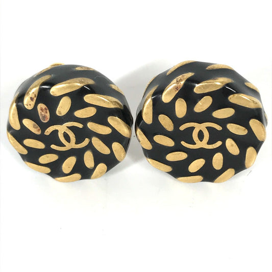CHANEL Earring Gold Plated gold 97A   CC COCO Mark Women