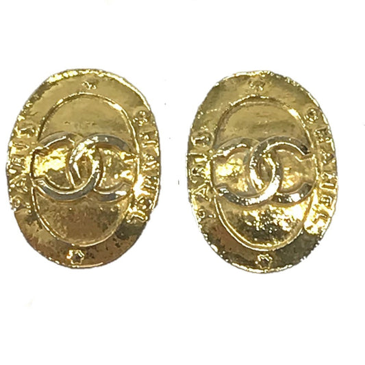 CHANEL Earring metal gold   CC COCO Mark