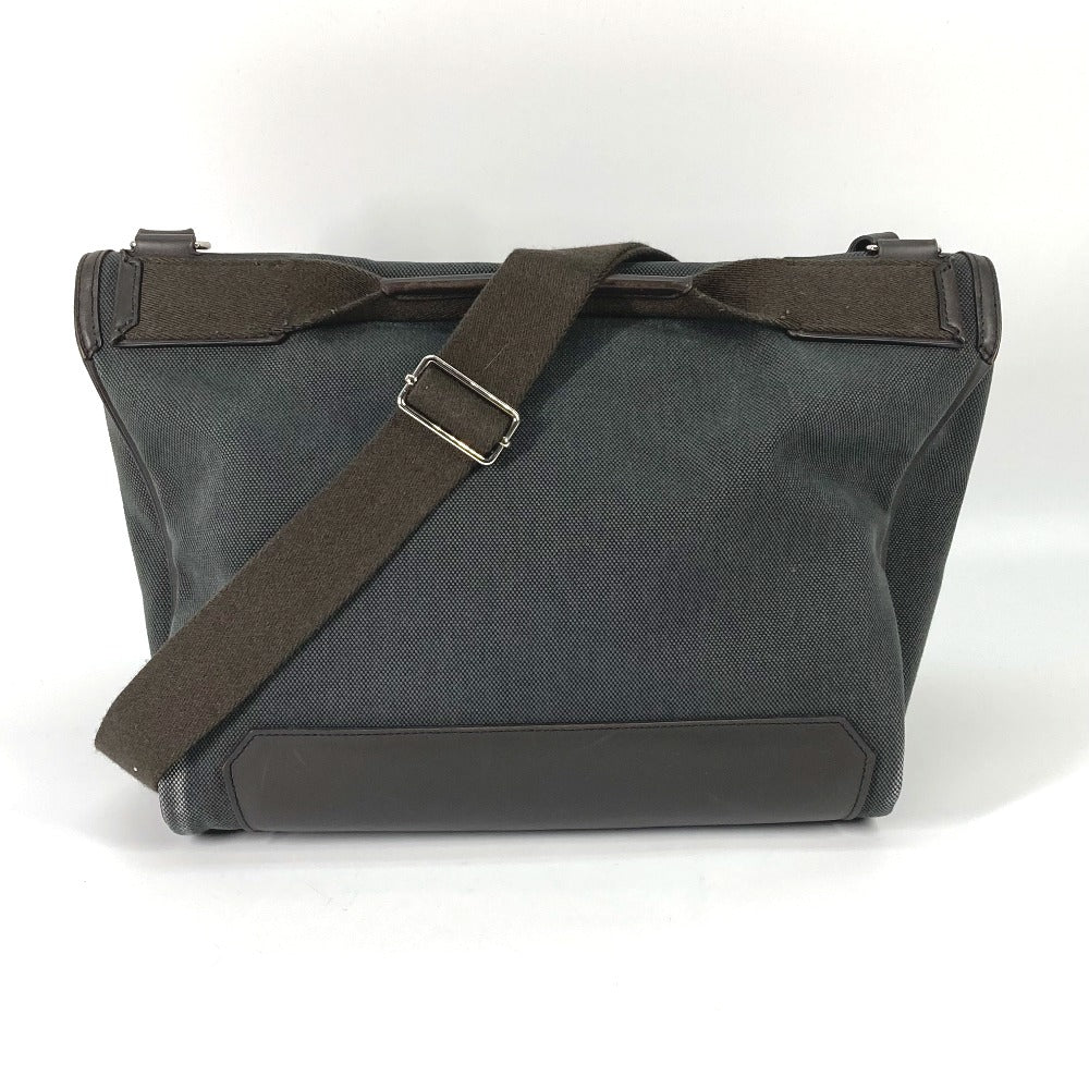 HERMES Shoulder Bag Canvas / leather khaki flap 2way handbag Allele Tour mens  d