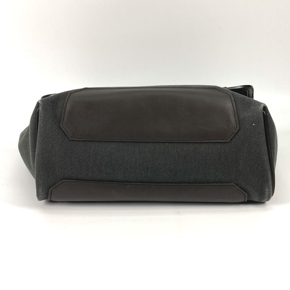 HERMES Shoulder Bag Canvas / leather khaki flap 2way handbag Allele Tour mens  d