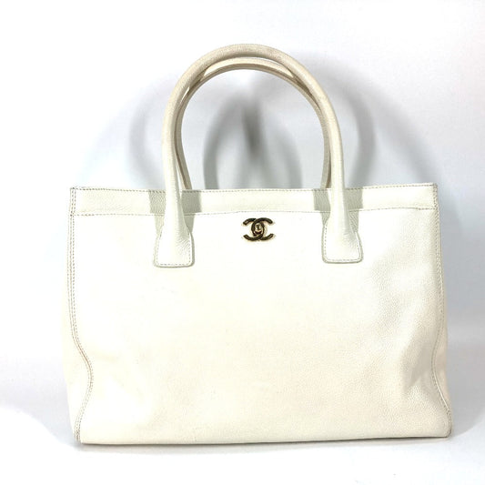 CHANEL Tote Bag Caviar skin White type Executive Tote Women