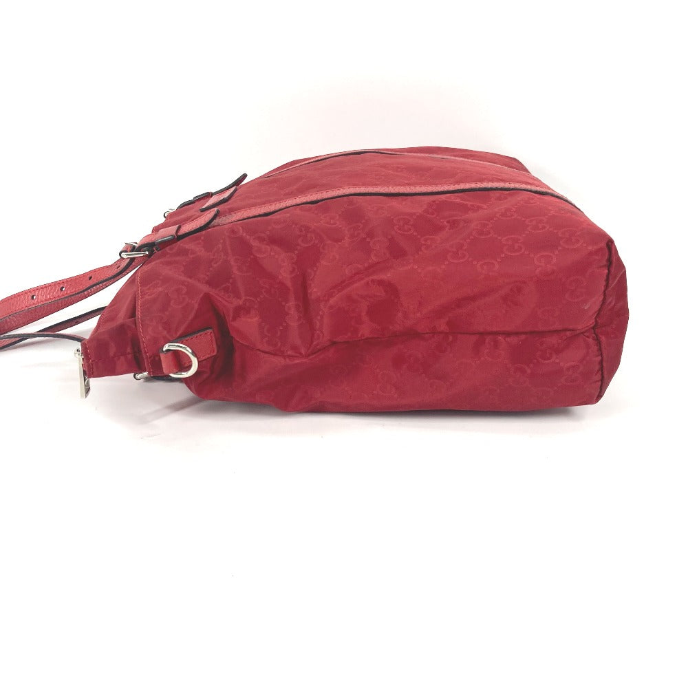 GUCCI Tote Bag 510333 Nylon, Leather Red GG Women