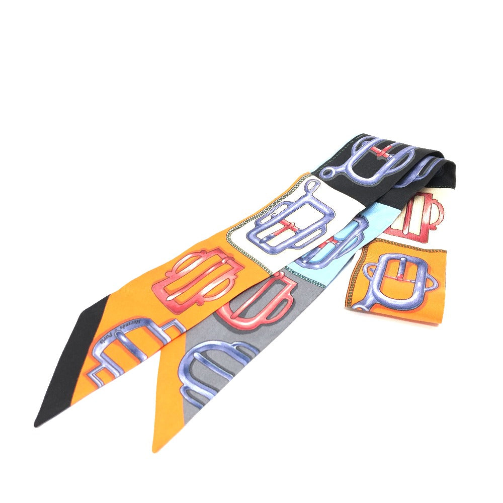 HERMES scarf silk multicolor Attelage Attrage Buckle Women  d