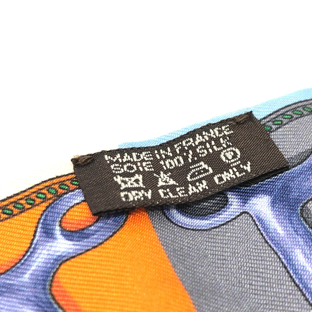 HERMES scarf silk multicolor Attelage Attrage Buckle Women  d
