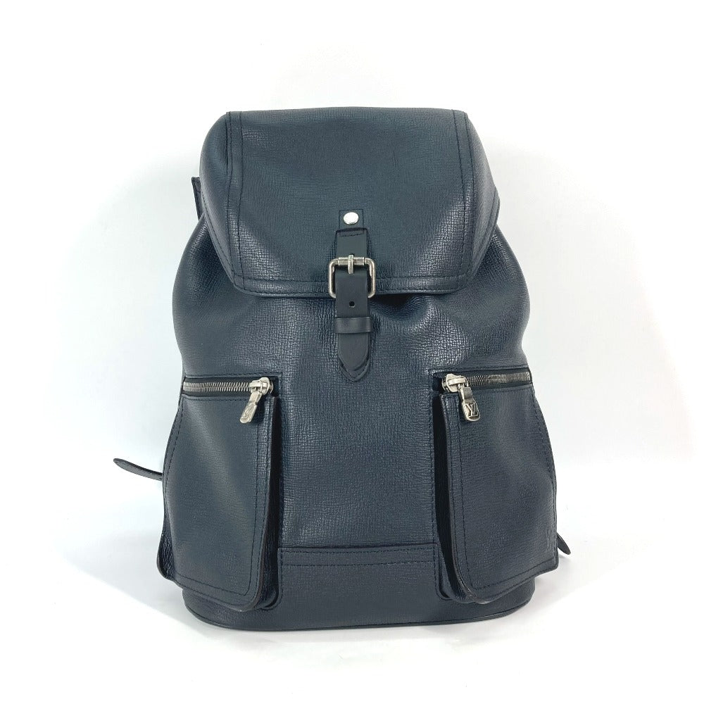 LOUIS VUITTON Backpack M54960 Utah leather Navy Utah Canyon Backpack mens  d