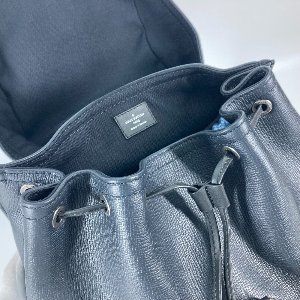 LOUIS VUITTON Backpack M54960 Utah leather Navy Utah Canyon Backpack mens  d