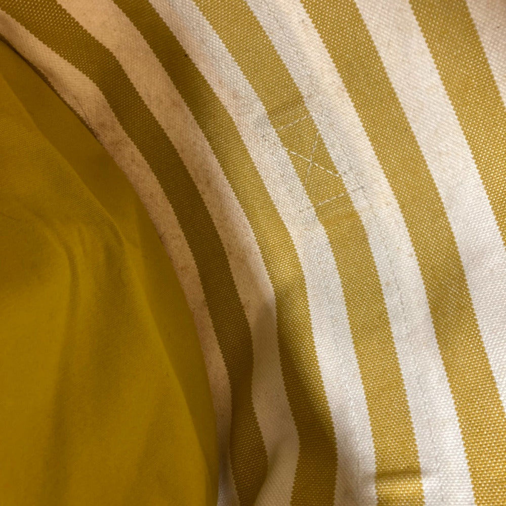 HERMES Tote Bag canvas yellow With porch Cannes MM Stripes Women  d