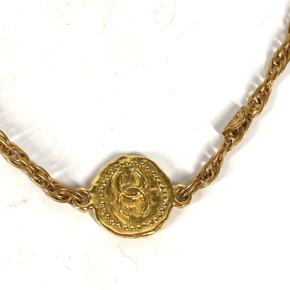 CHANEL Necklace metal gold   CC COCO Mark Coin