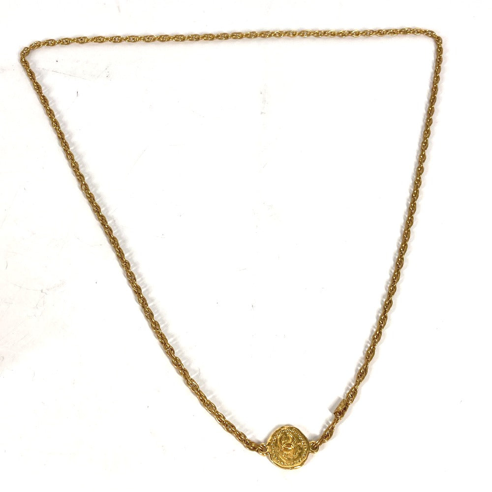CHANEL Necklace metal gold   CC COCO Mark Coin