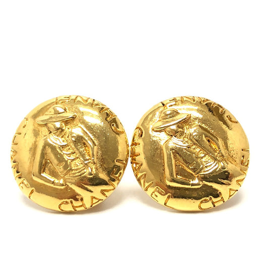 CHANEL Earring metal gold   Mademoiselle