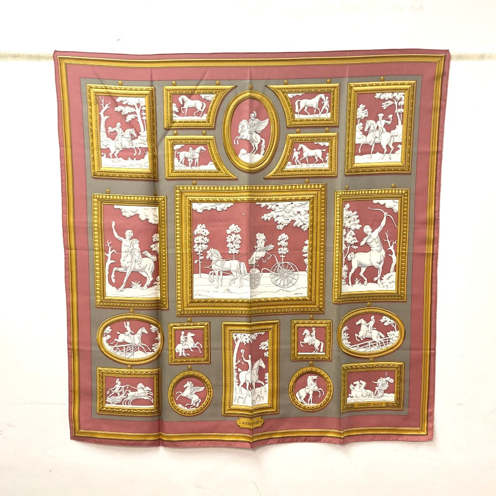HERMES scarf silk pink Wedgwood WEDGWOOD Women  d
