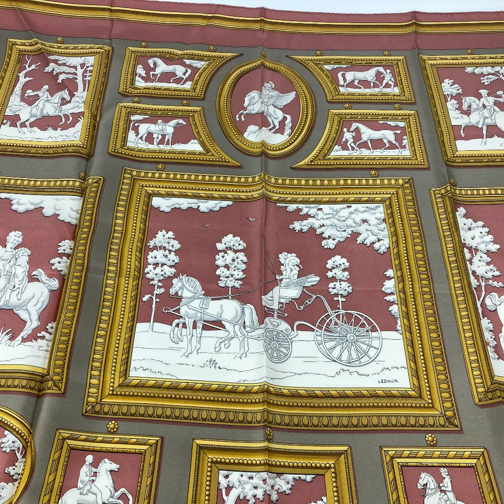 HERMES scarf silk pink Wedgwood WEDGWOOD Women  d