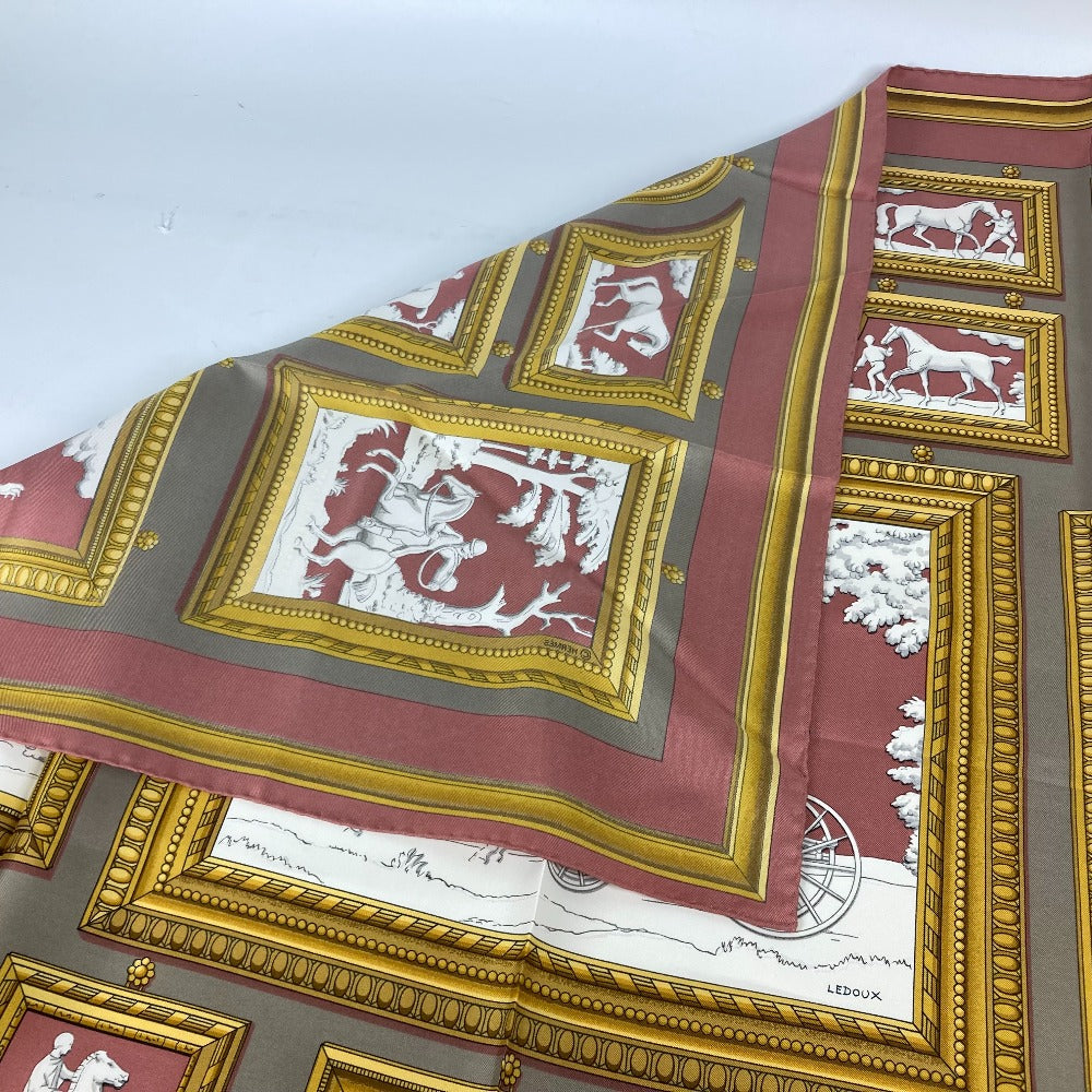 HERMES scarf silk pink Wedgwood WEDGWOOD Women  d