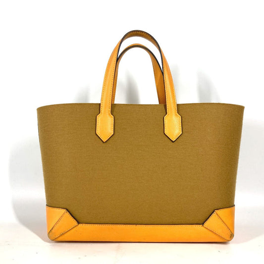 HERMES Shoulder Bag Felt, Epsom Yellow type Maxibox Hippo 30